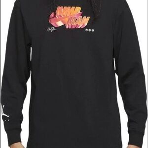 Jordan Black Tee with Bold Orange Graphic